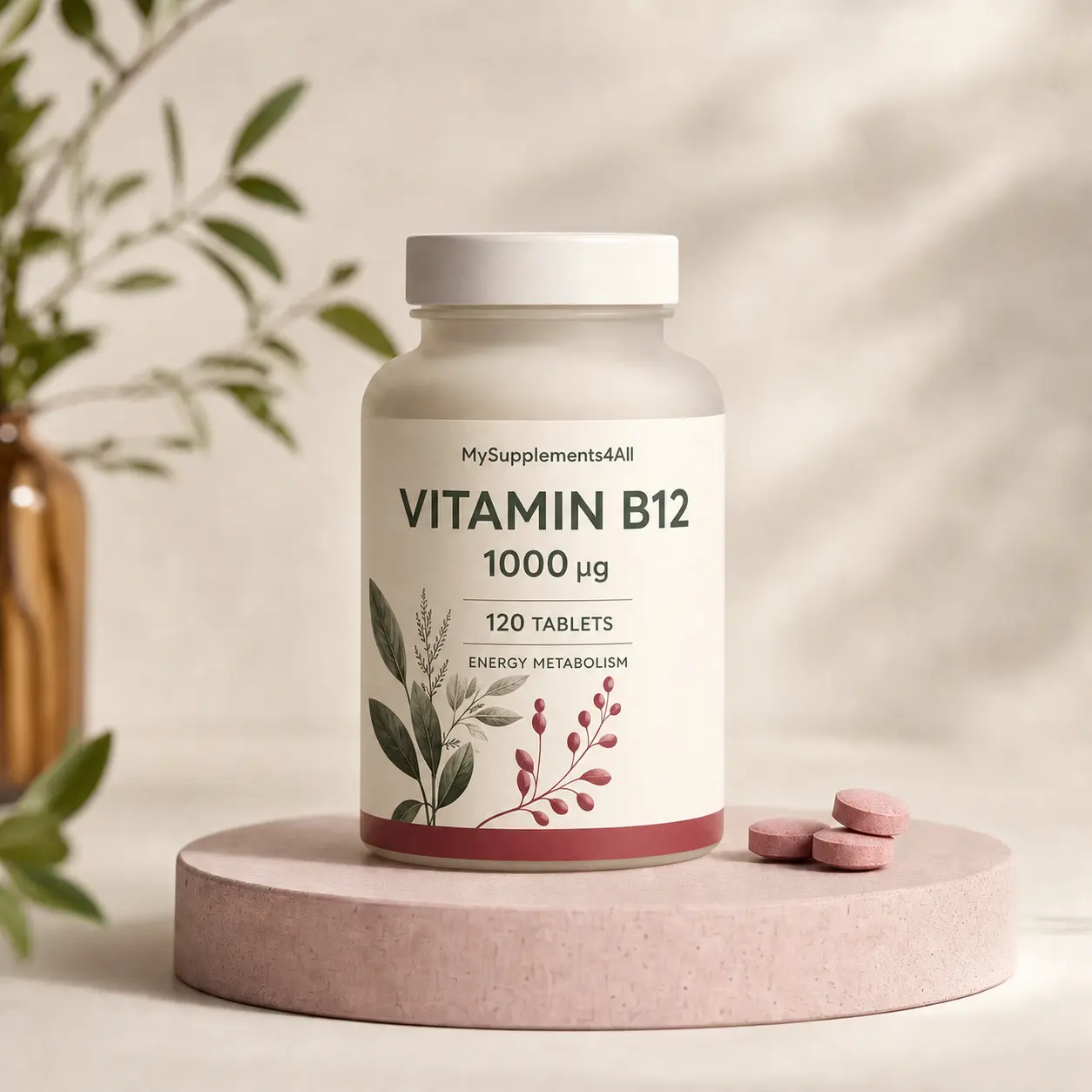 Vitamin B12 — 120 sublingual tablets (1000µg) pack from My Supplements 4 All
