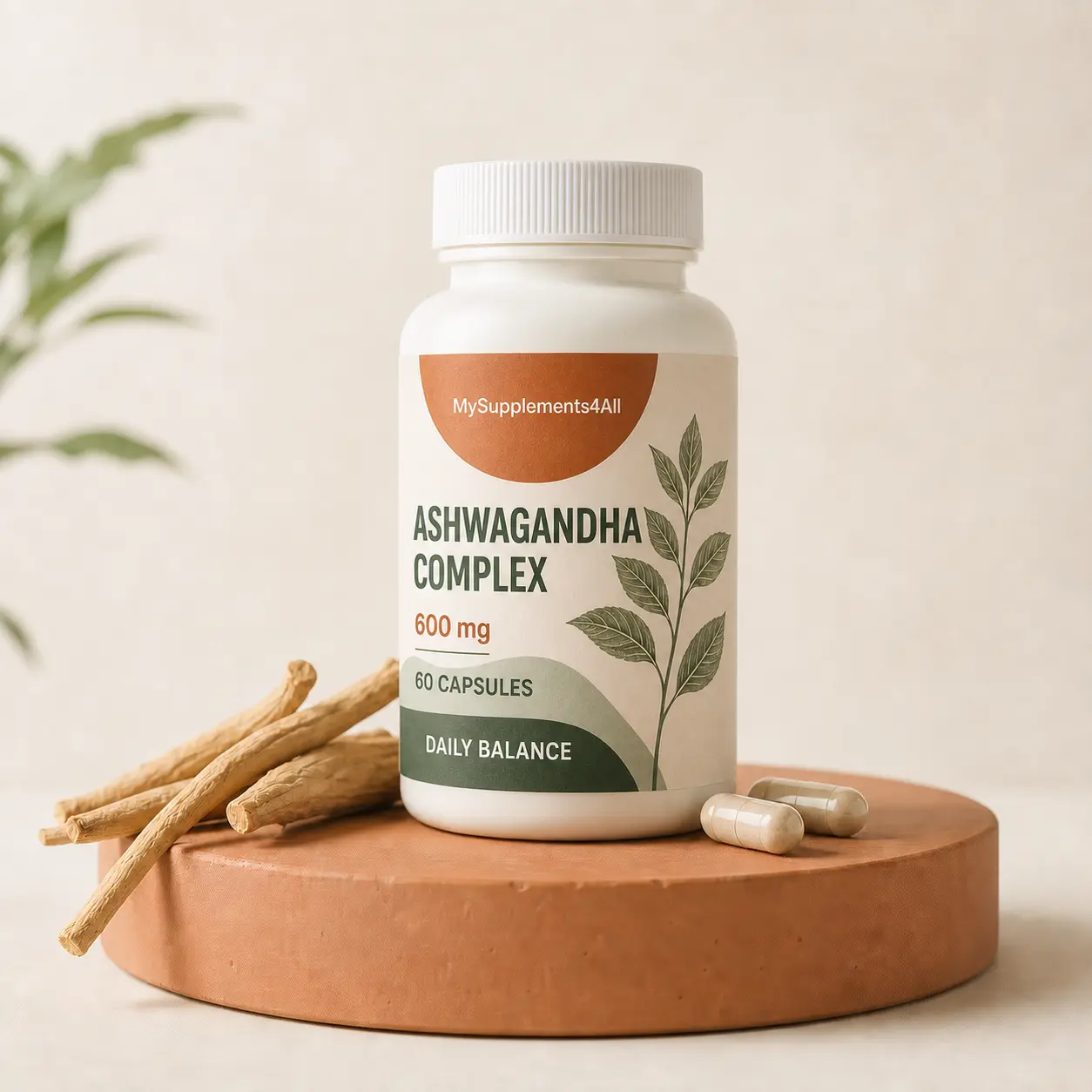 Ashwagandha Complex — 120 capsules (2 per day, 60 days) pack from My Supplements 4 All