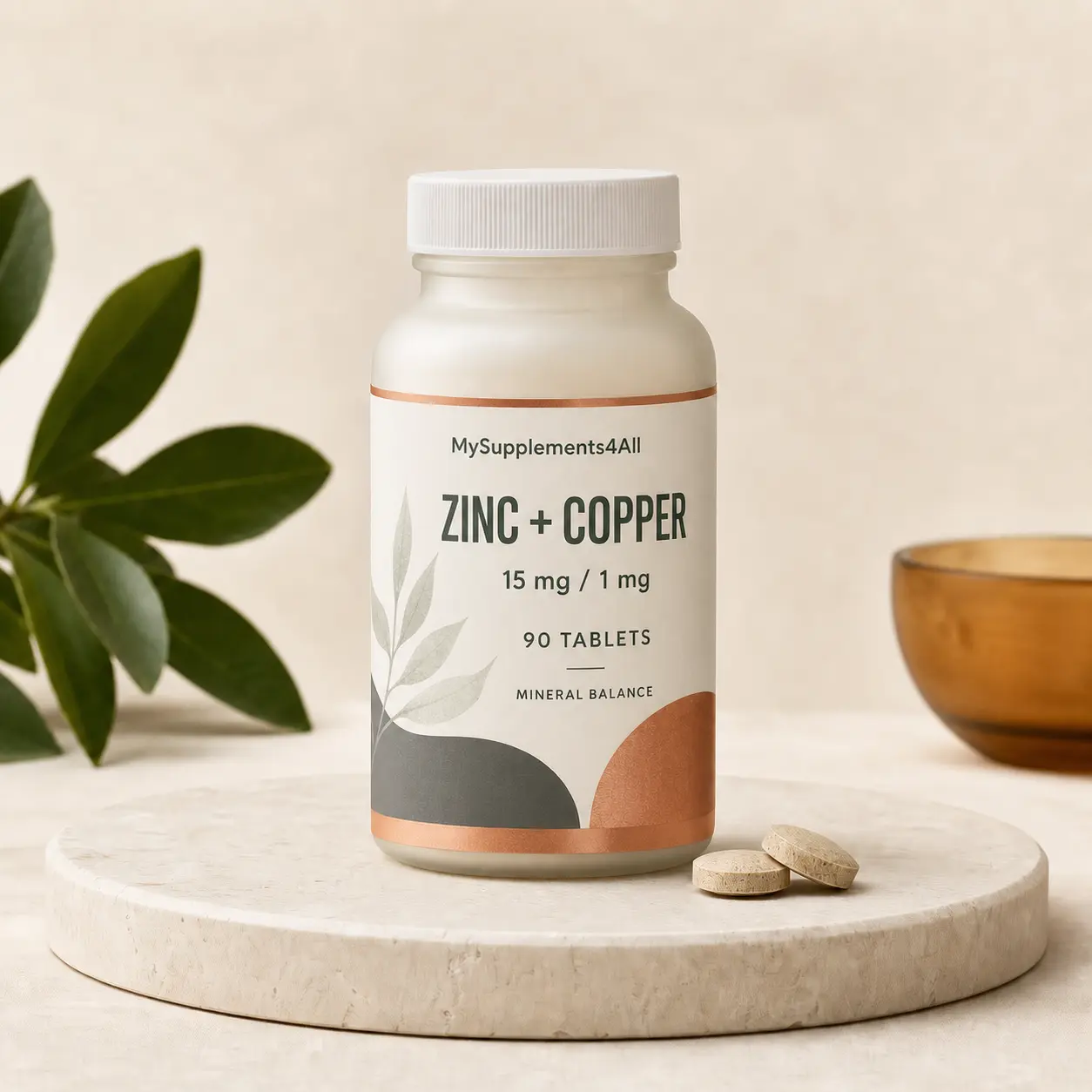 Zinc and Copper — 180 capsules pack from My Supplements 4 All