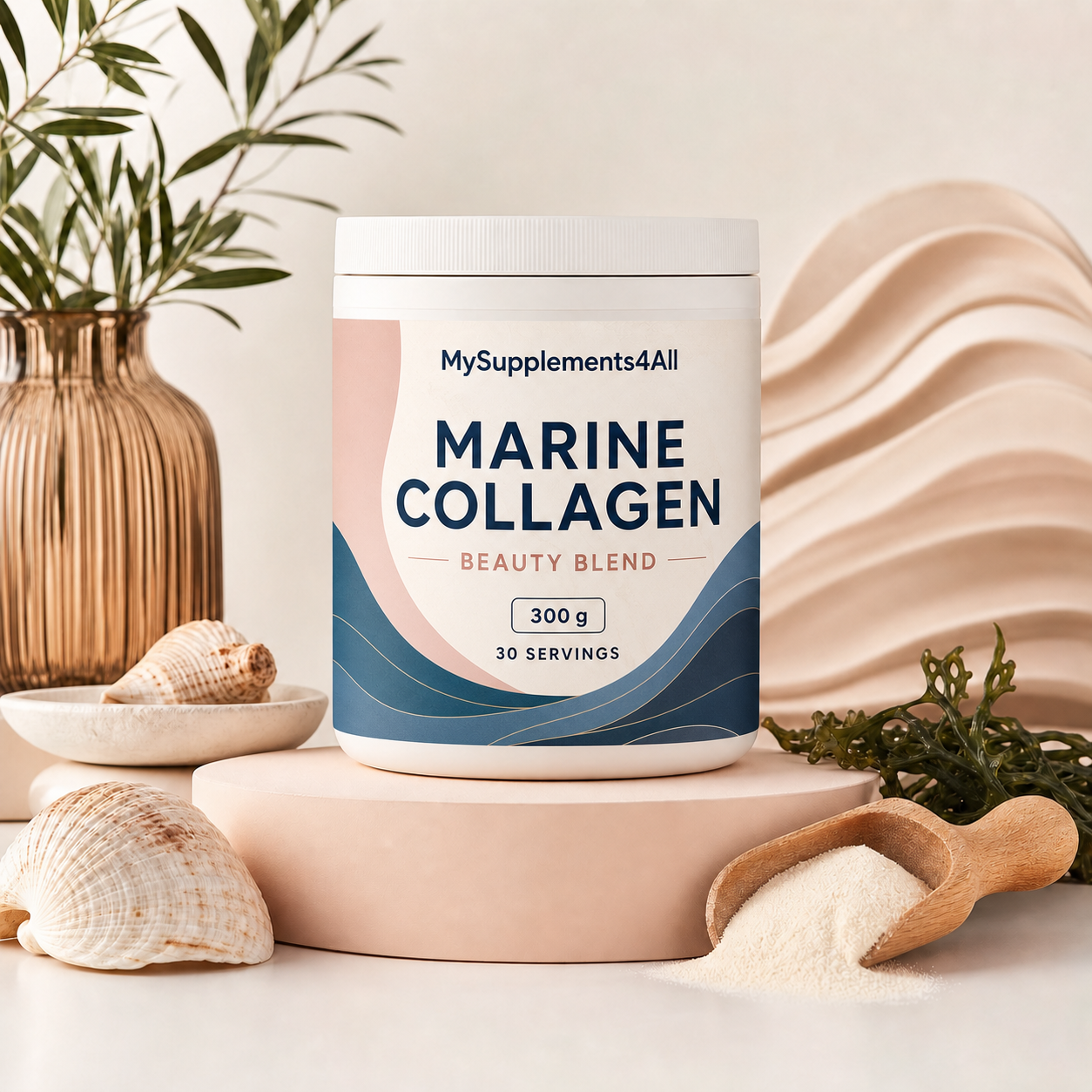 Marine Collagen Powder — 660g tub (60 x 11g servings) pack from My Supplements 4 All